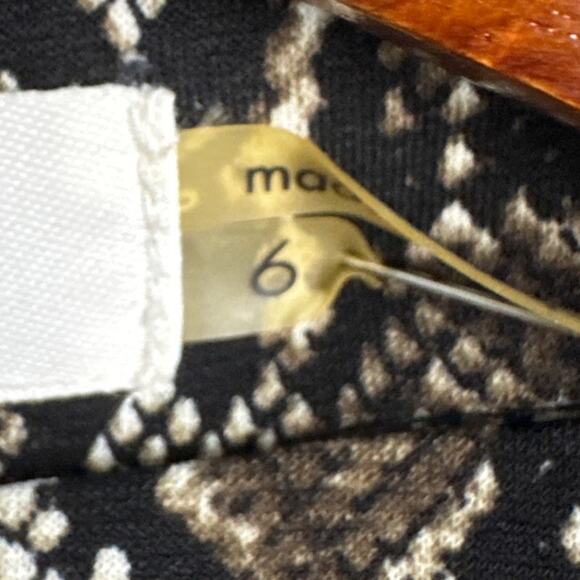 Calvin Klein Wrap Dress Snakeskin Pattern Long Sleeve Collared Size 6 Maximalist - Picture 9 of 9